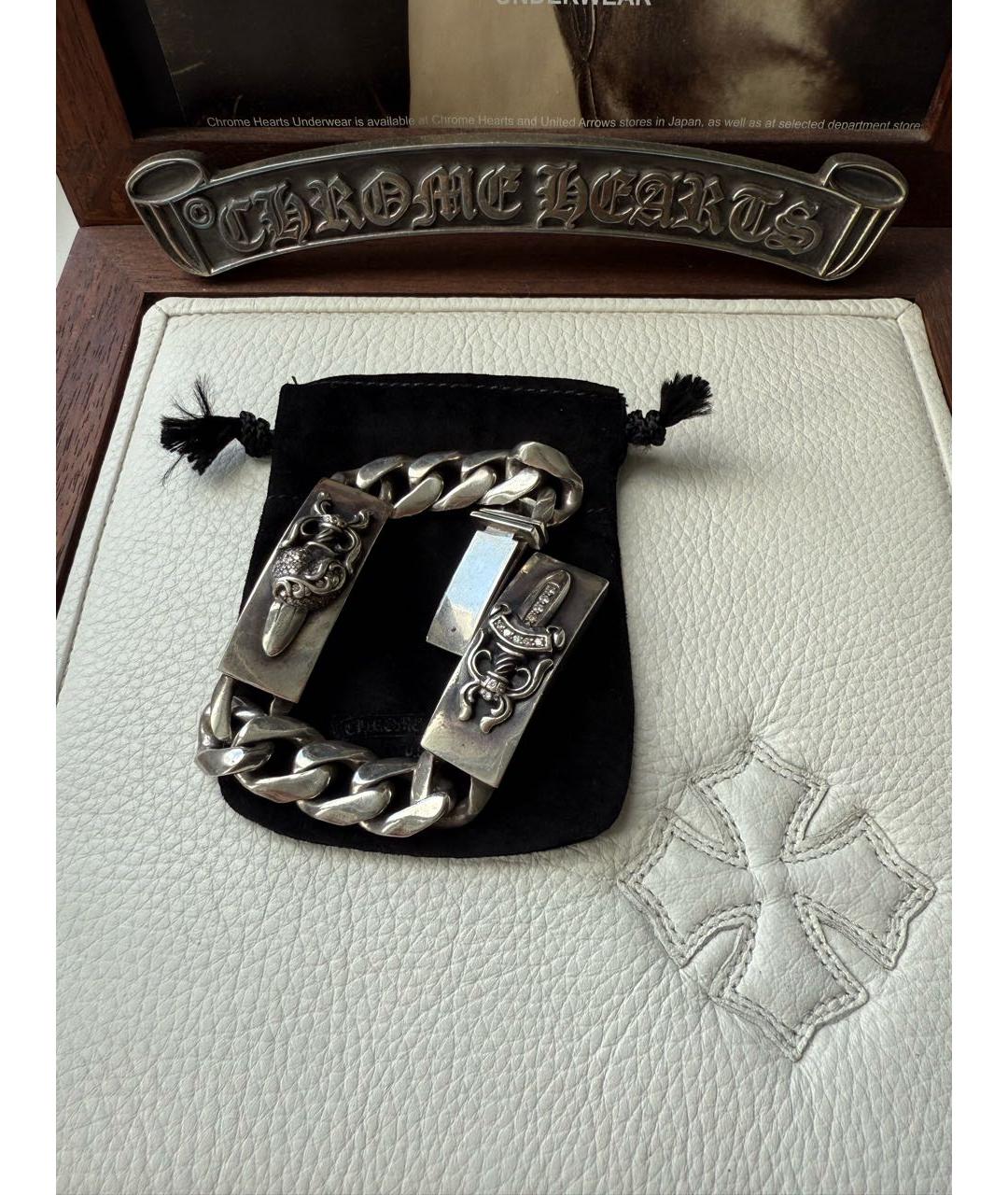 CHROME HEARTS Серебрянный серебряный браслет, фото 3