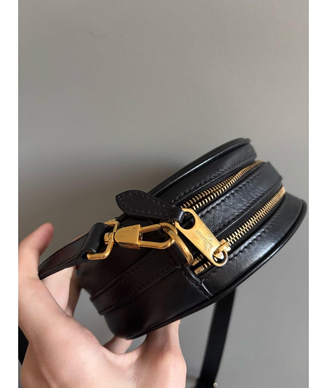 BURBERRY Черная кожаная сумка через плечо, фото 4