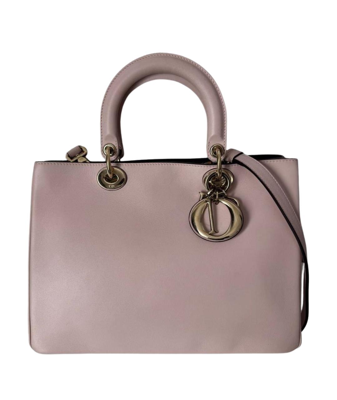 CHRISTIAN DIOR Розовая кожаная сумка через плечо, фото 1