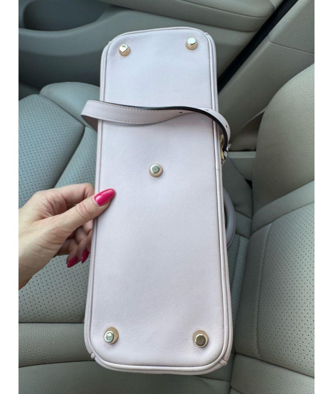 CHRISTIAN DIOR Розовая кожаная сумка через плечо, фото 6