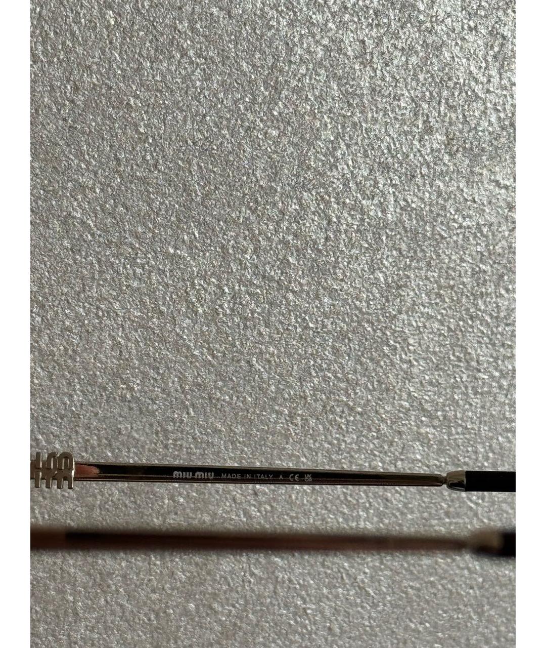 MIU MIU Розовые металлические солнцезащитные очки, фото 4