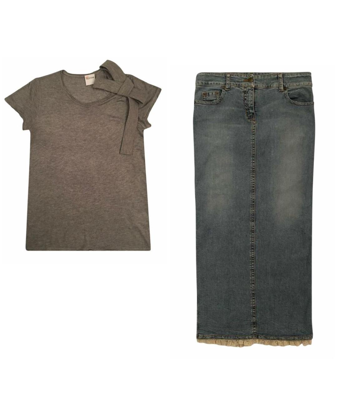 RED VALENTINO Серый костюм с юбками, фото 9