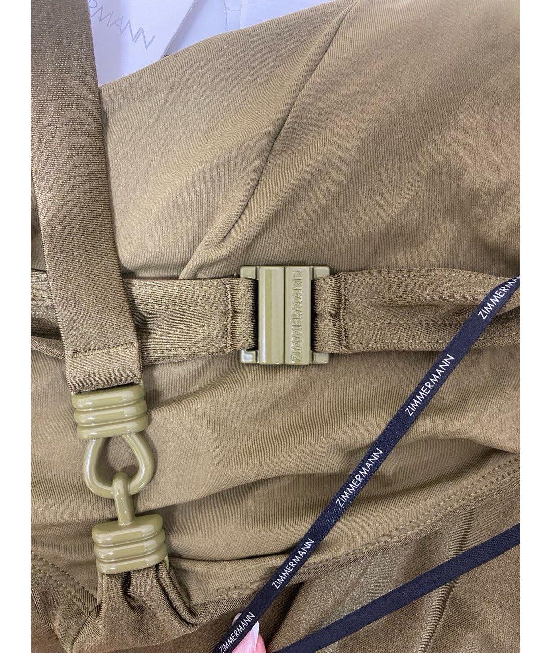 ZIMMERMANN Хаки полиэстеровый купальник, фото 3