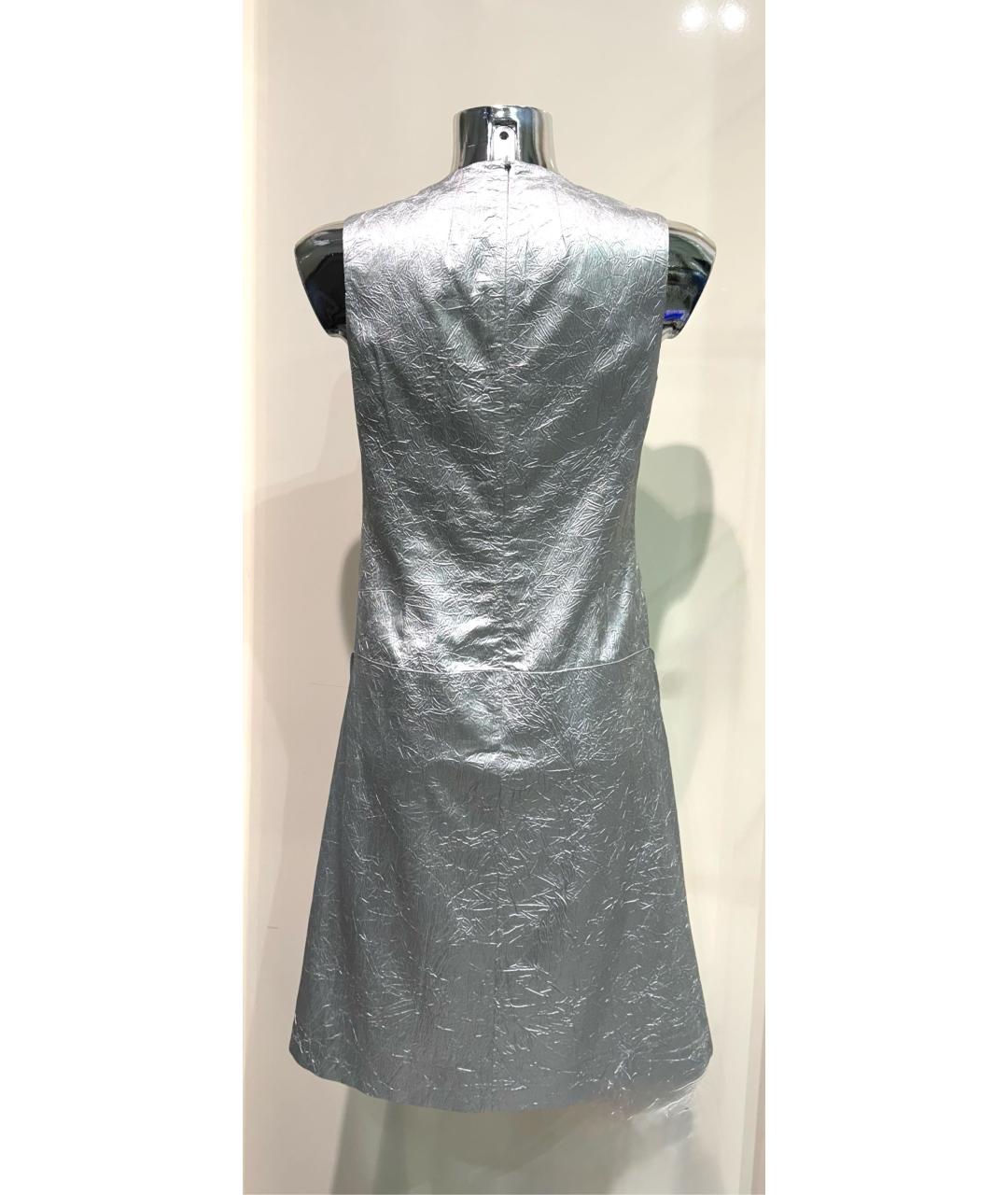 MICHAEL KORS Серебряное ацетатное коктейльное платье, фото 2