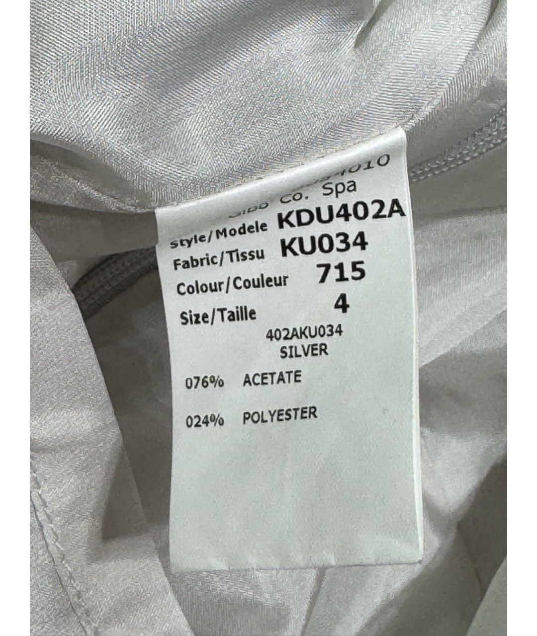 MICHAEL KORS Серебряное ацетатное коктейльное платье, фото 5