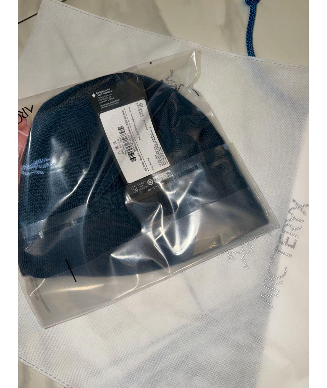 ARCTERYX Темно-синяя шерстяная шапка, фото 2