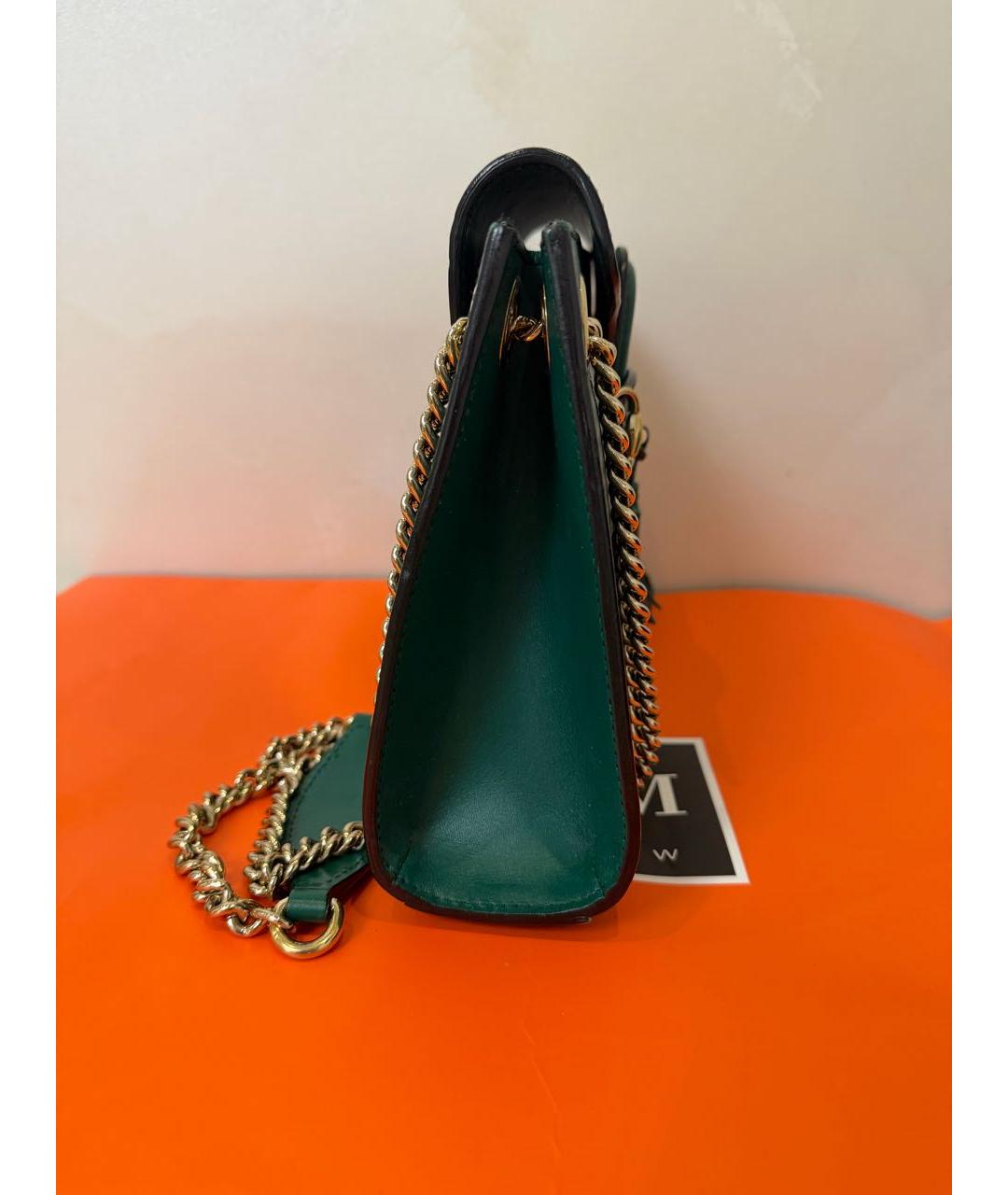 GUCCI Зеленая кожаная сумка через плечо, фото 5