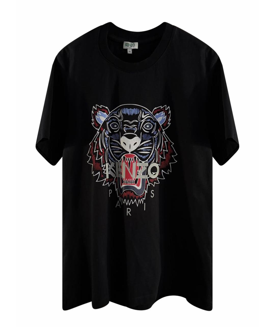 KENZO Черная хлопковая футболка, фото 1