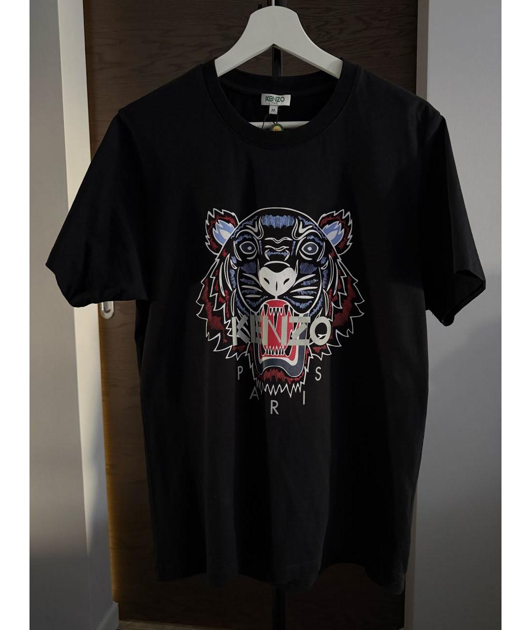 KENZO Черная хлопковая футболка, фото 5