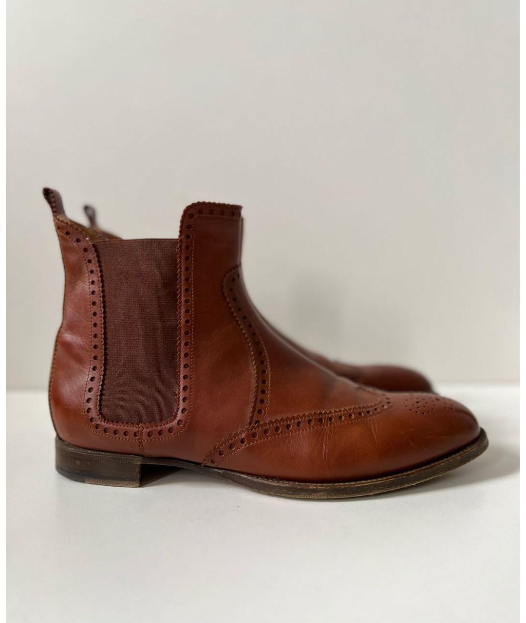 HERMES Коричневые ботинки, фото 9