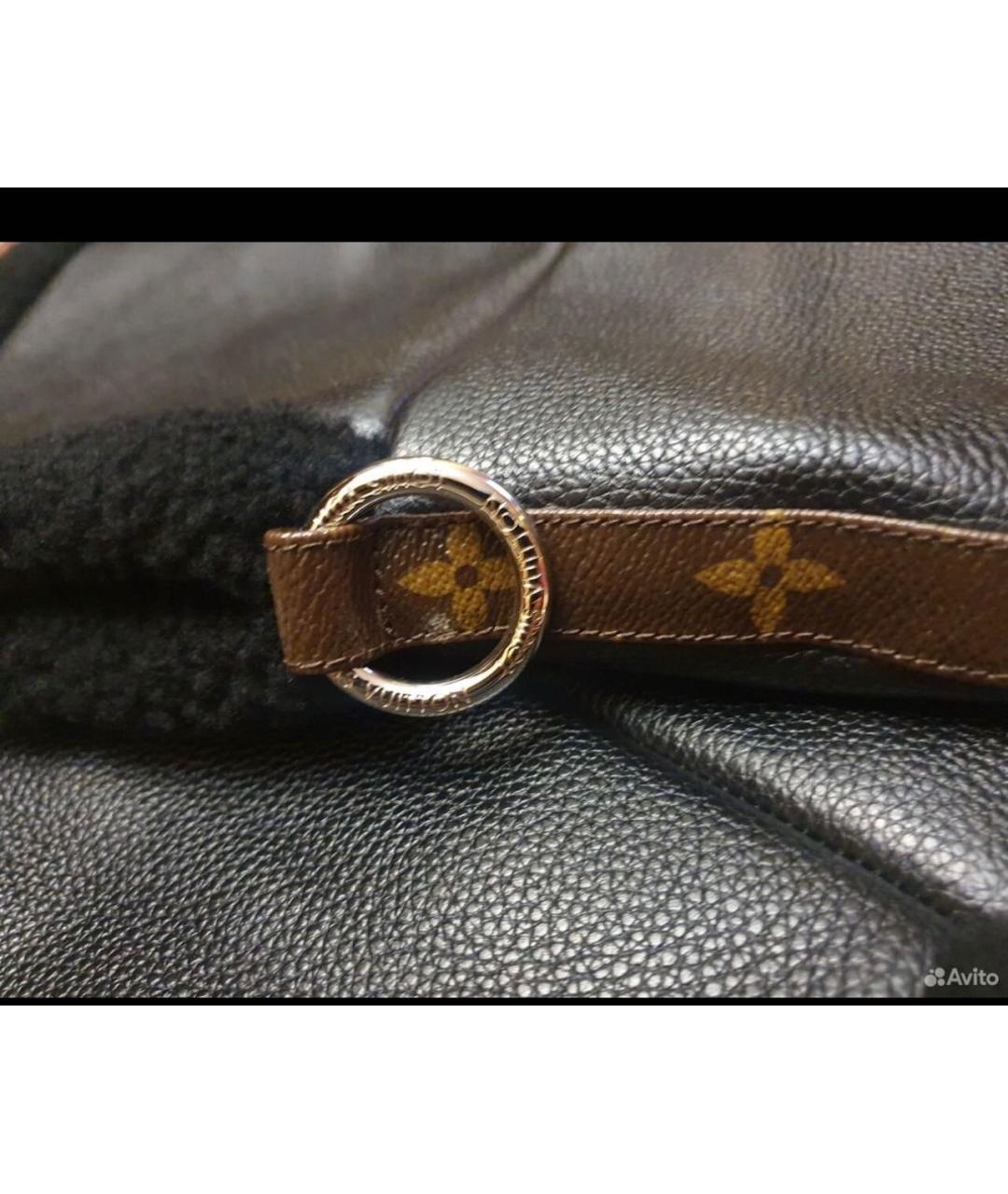 LOUIS VUITTON Черные кожаные ботфорты, фото 6