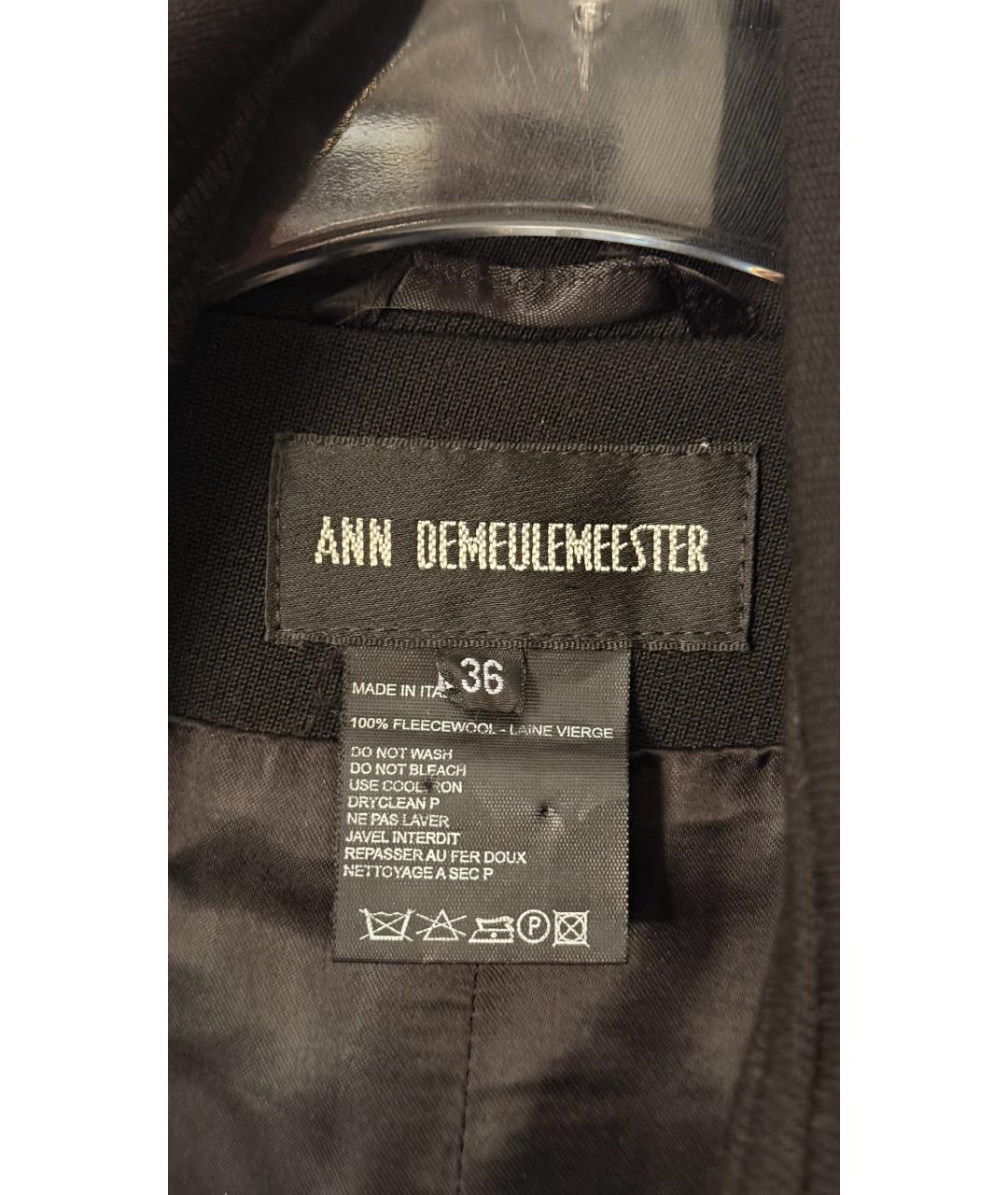 ANN DEMEULEMEESTER Черное пальто, фото 4