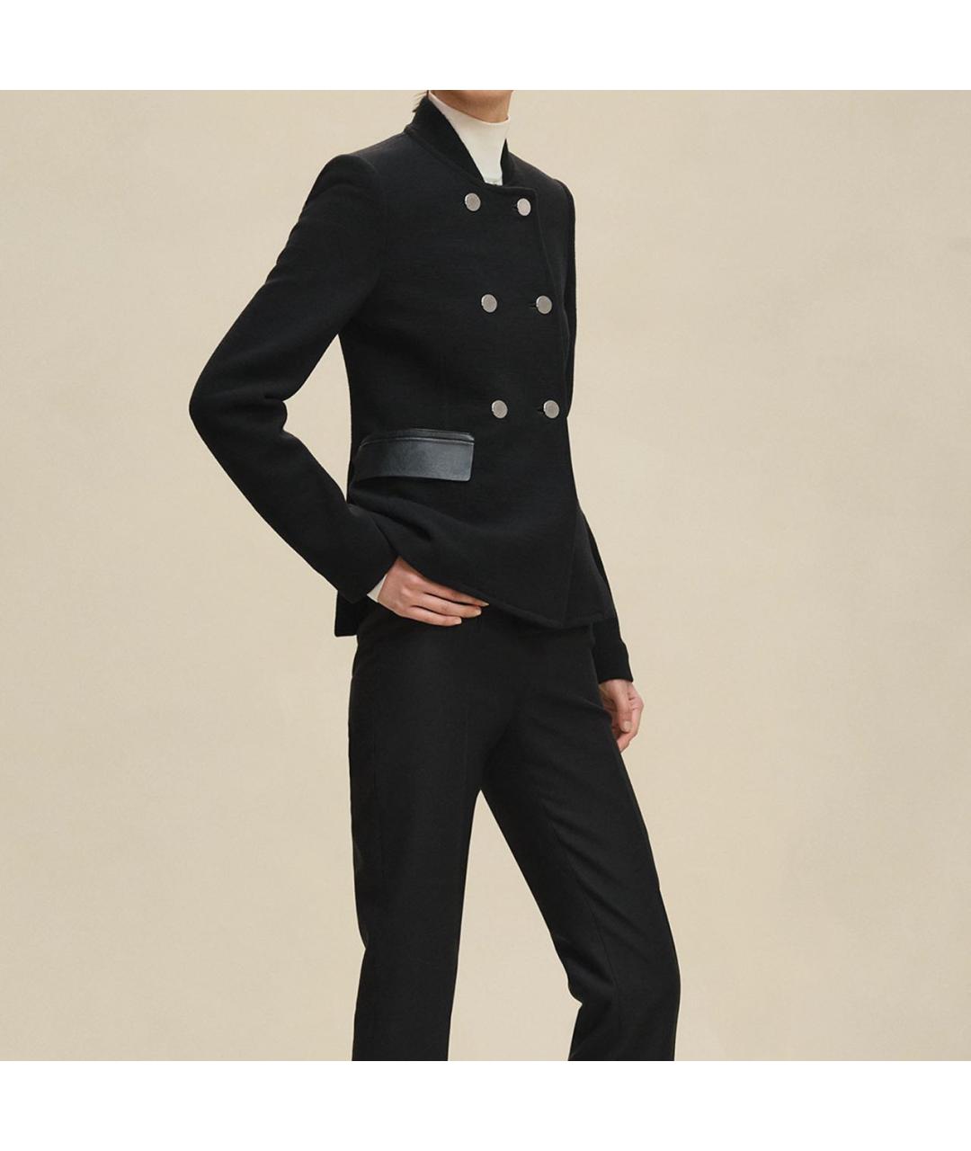 HERMES Темно-синий шерстяной жакет/пиджак, фото 6