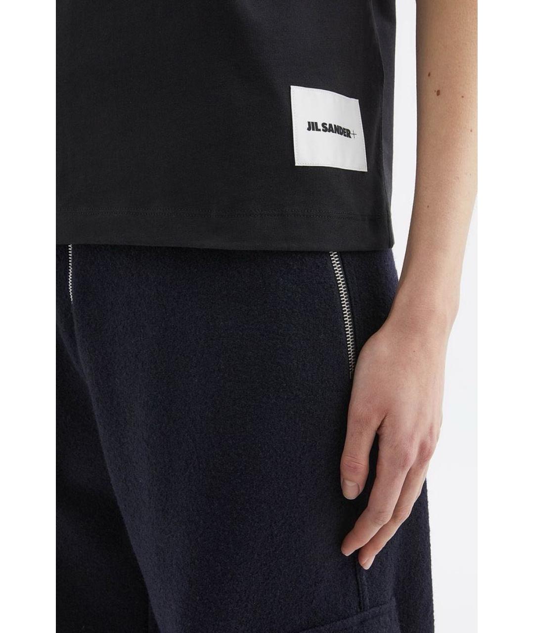 JIL SANDER Черная хлопковая майка, фото 4