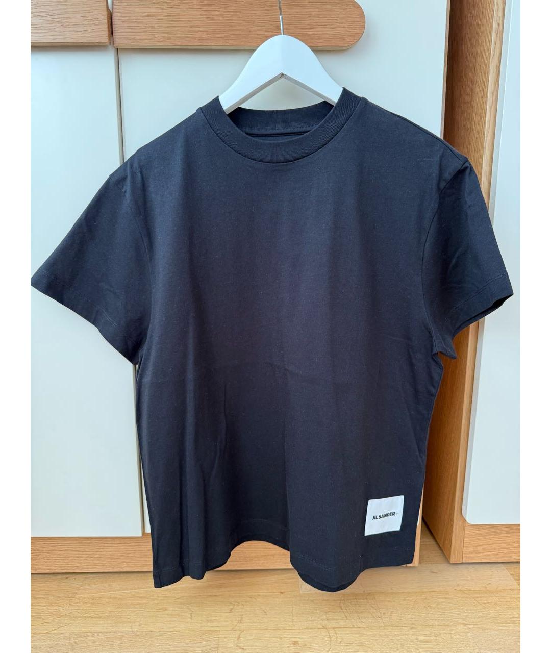 JIL SANDER Черная хлопковая майка, фото 6
