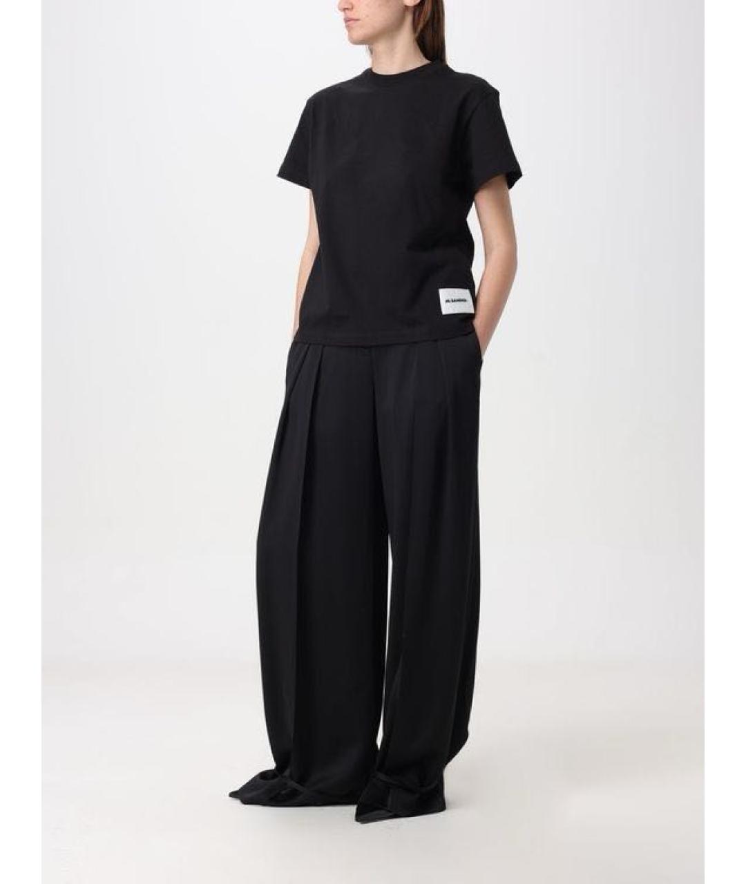 JIL SANDER Черная хлопковая майка, фото 5