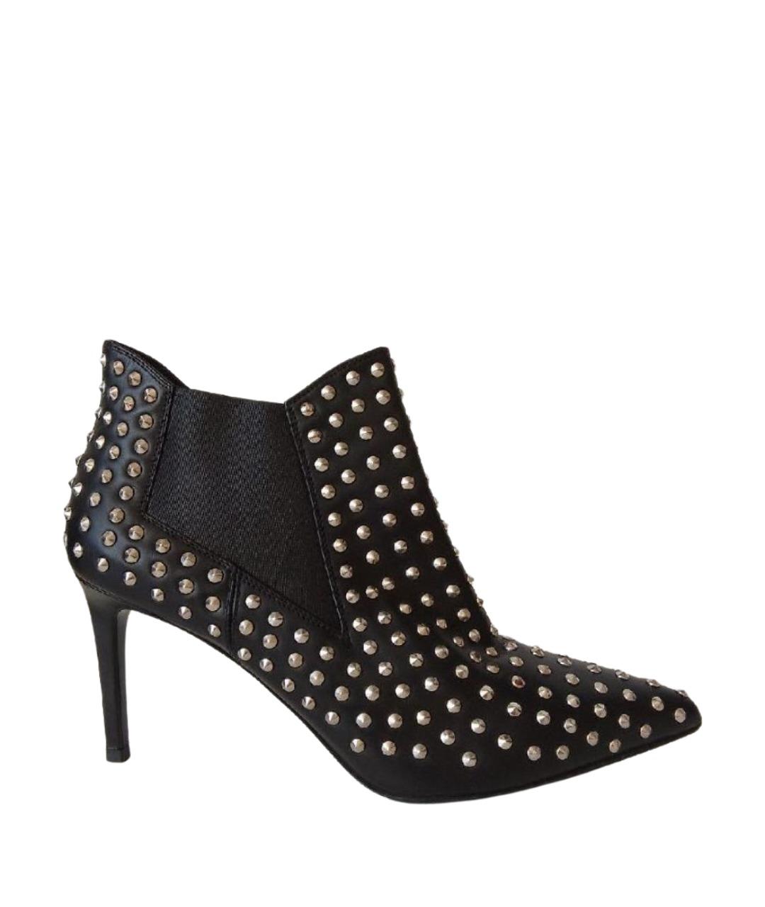 SAINT LAURENT Черные кожаные ботильоны, фото 1