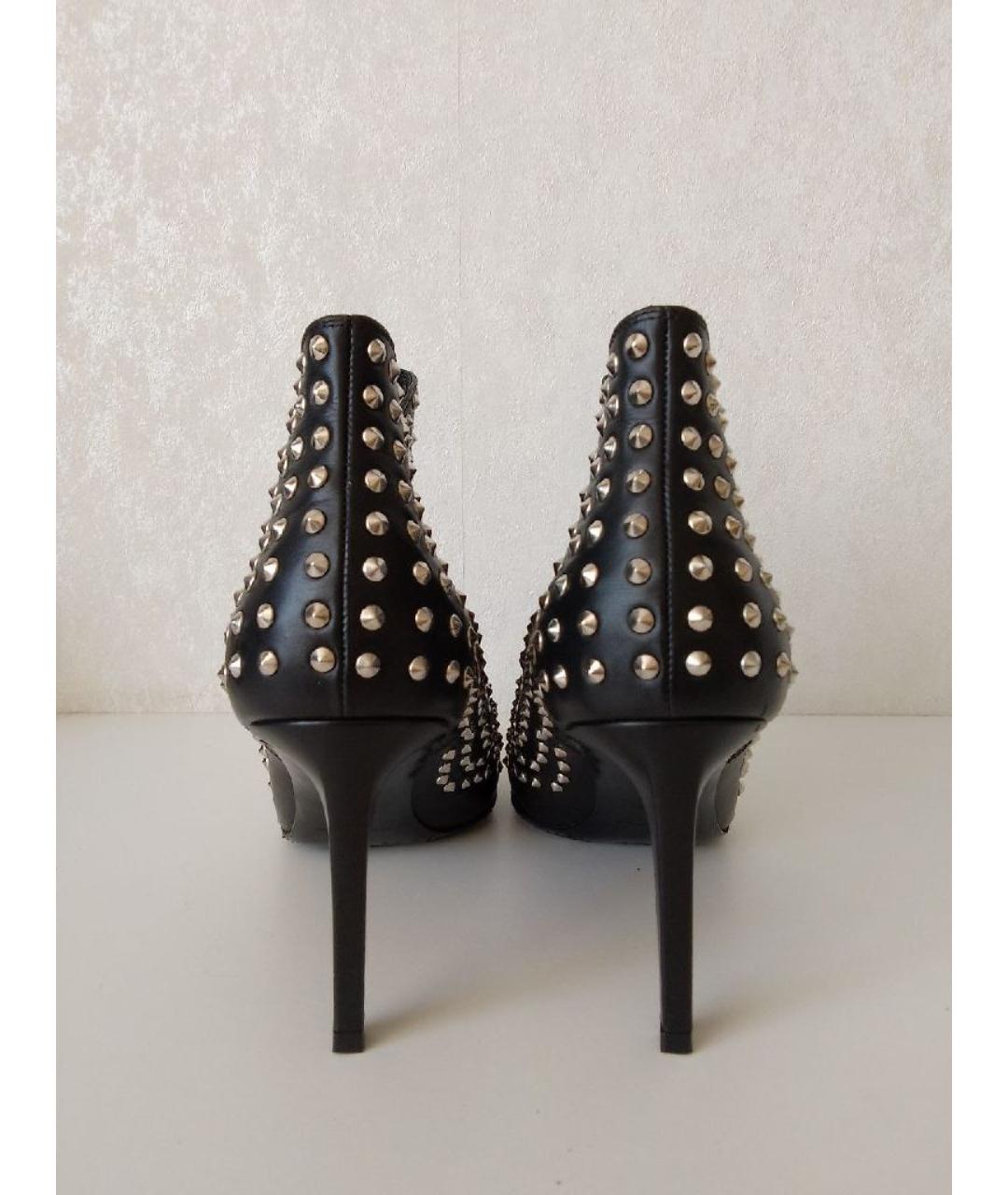 SAINT LAURENT Черные кожаные ботильоны, фото 4