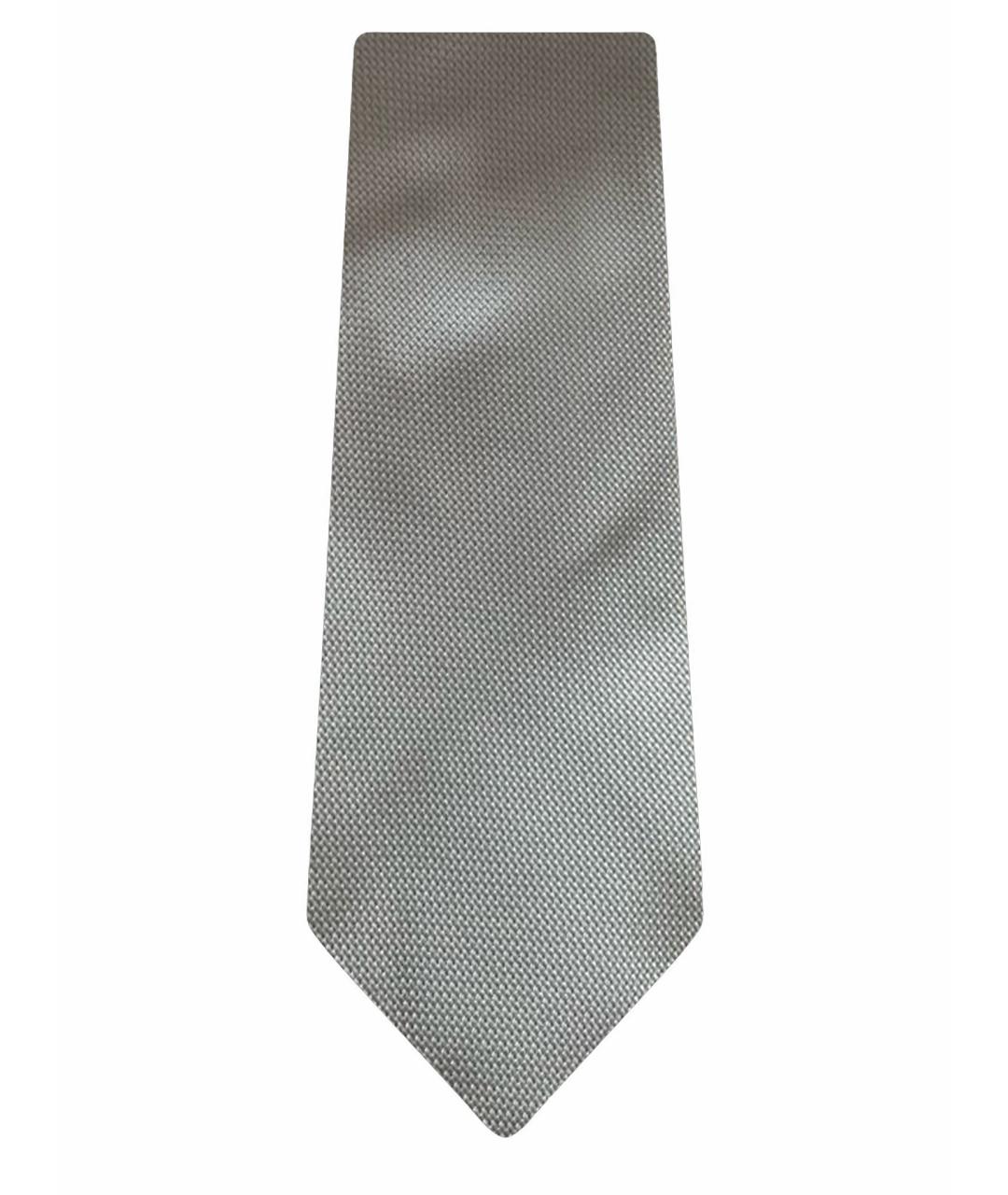 PAUL SMITH Серый шелковый галстук, фото 1