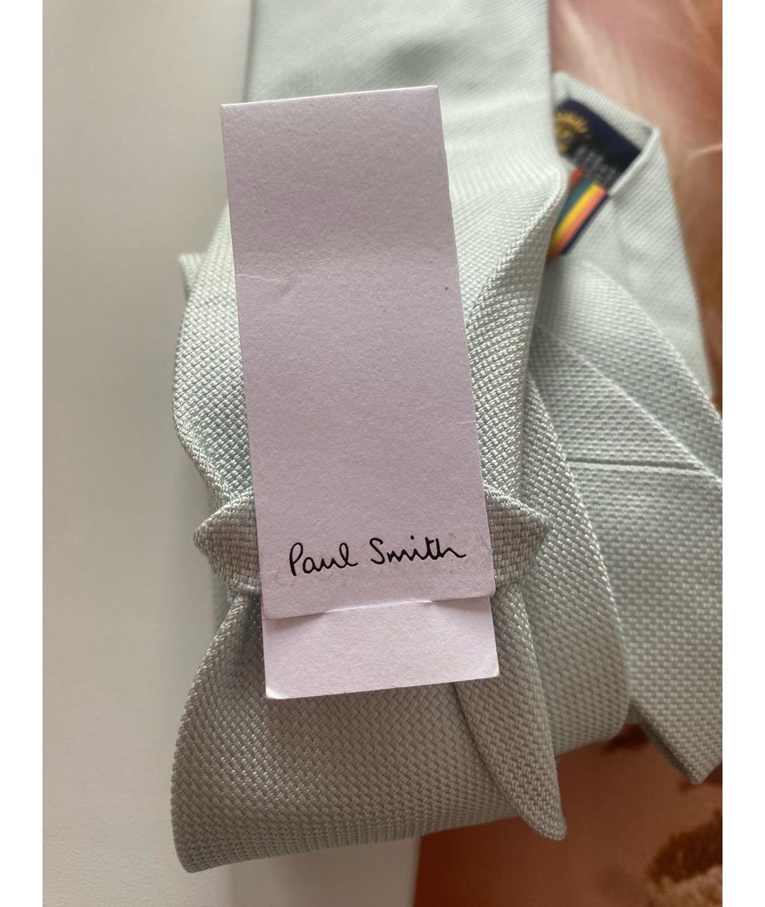 PAUL SMITH Серый шелковый галстук, фото 2