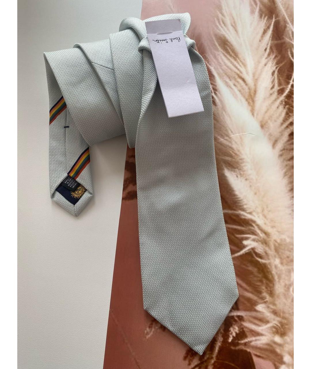 PAUL SMITH Серый шелковый галстук, фото 5