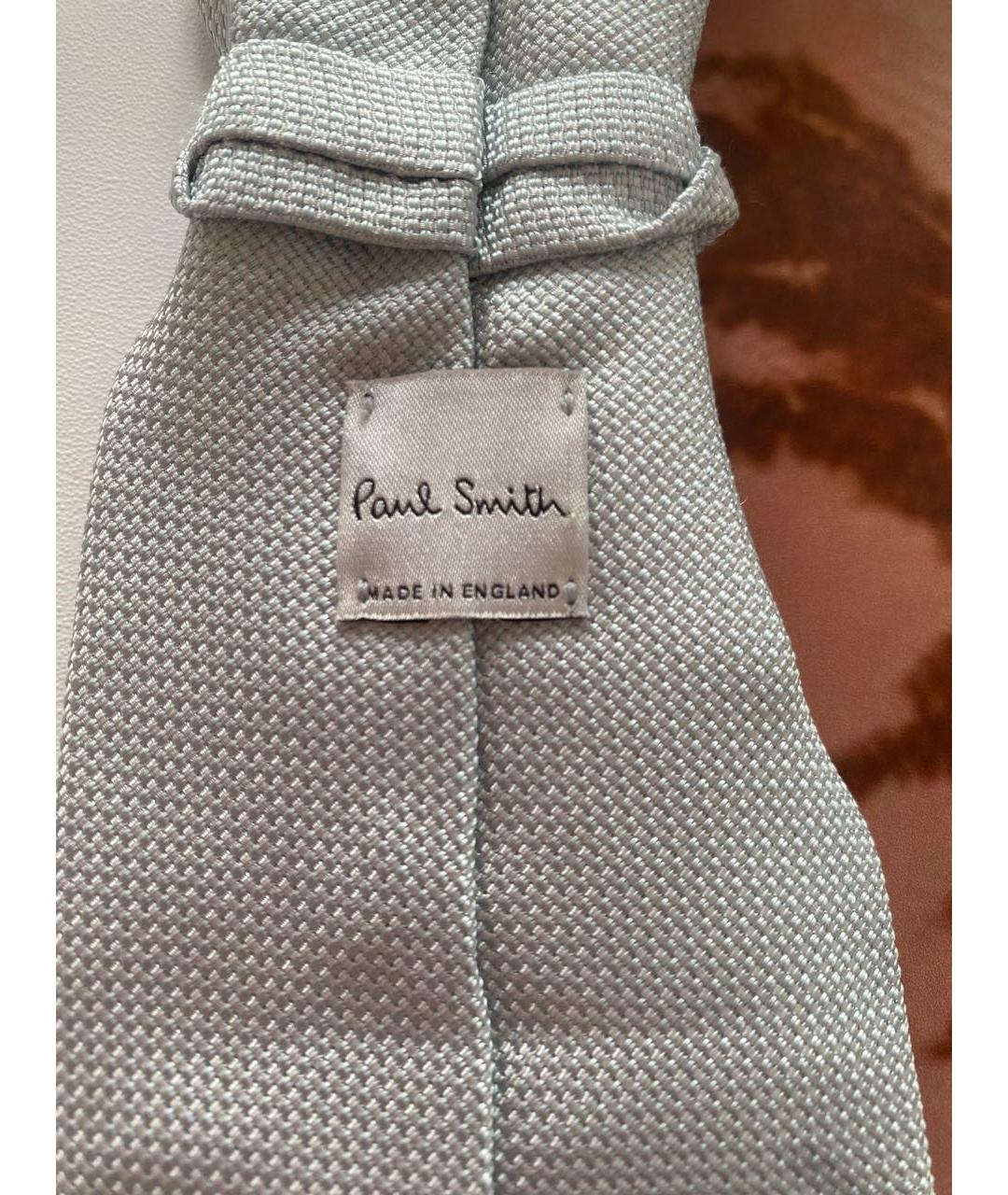 PAUL SMITH Серый шелковый галстук, фото 3