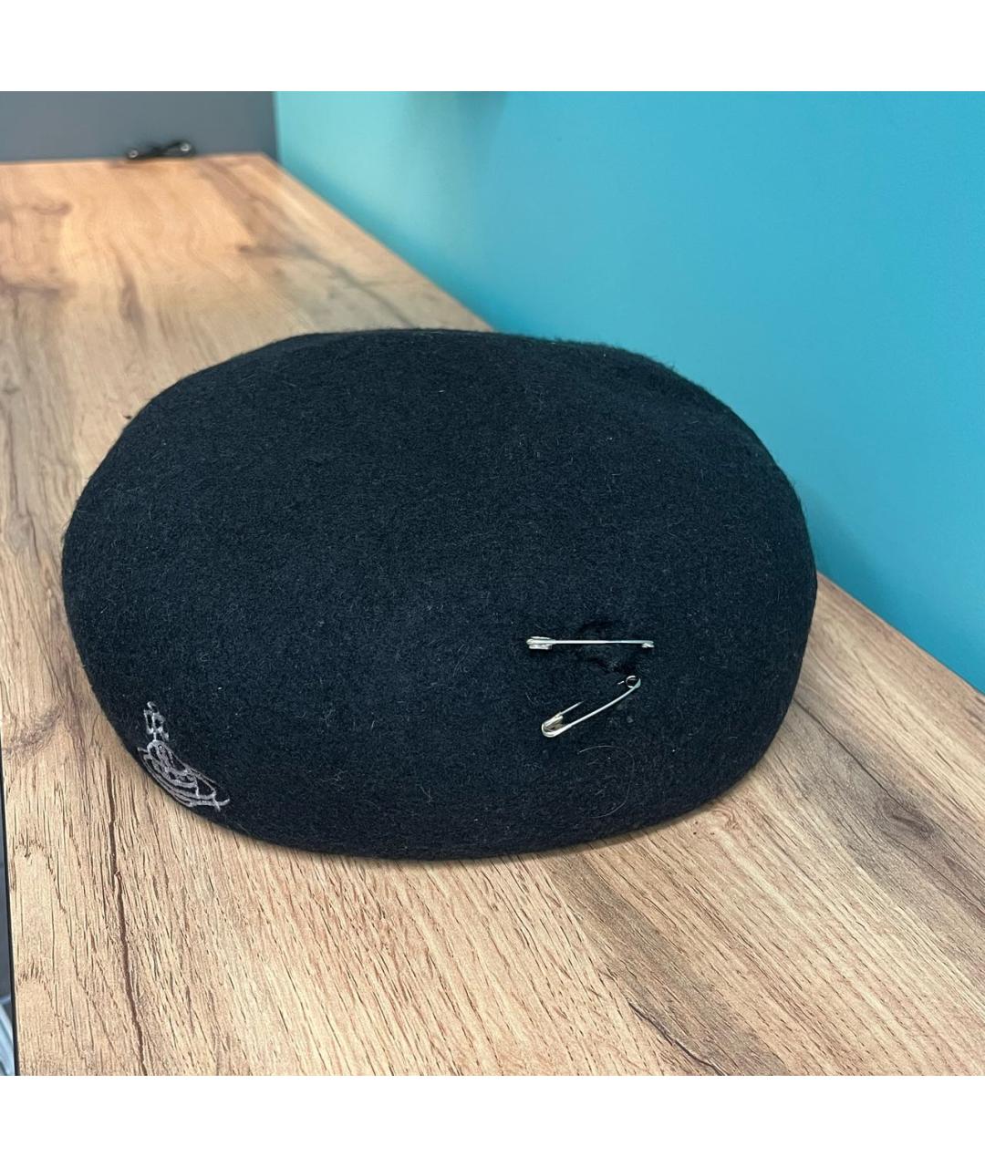 VIVIENNE WESTWOOD Черная шерстяная шляпа, фото 2