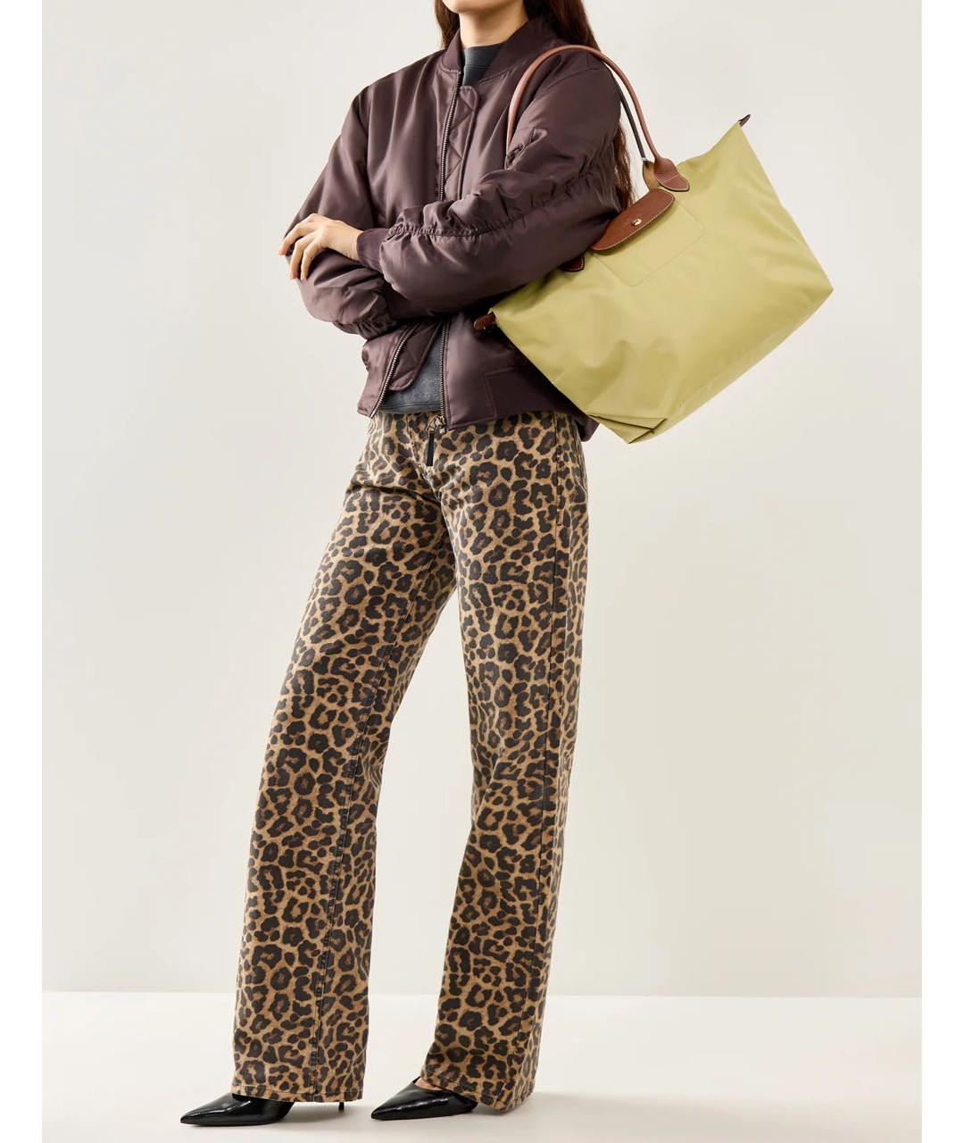 LONGCHAMP Зеленая тканевая сумка тоут, фото 7