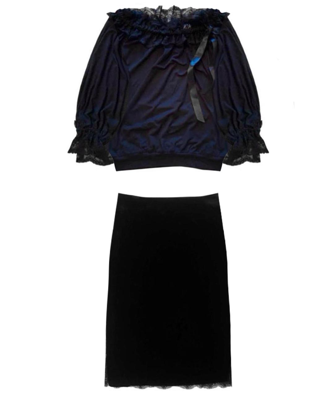 VALENTINO Черный костюм с юбками, фото 1