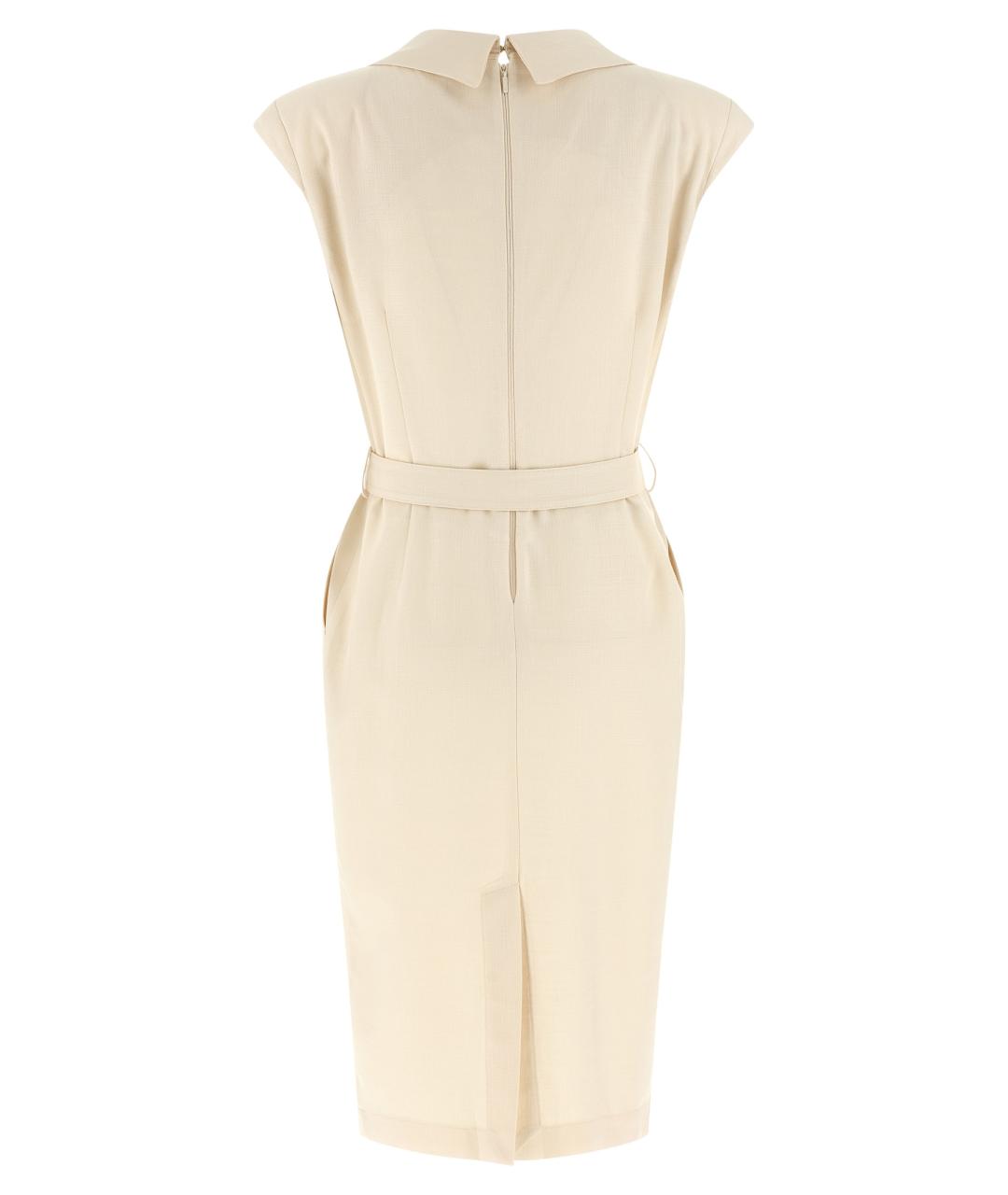 PINKO Белое вискозное платье, фото 2