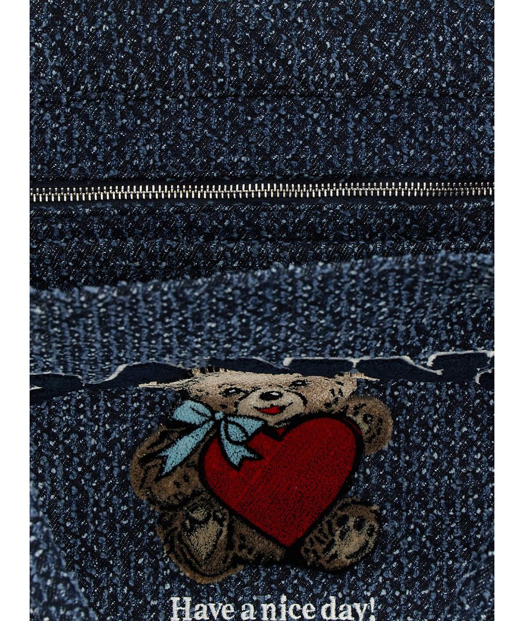 GANNI Синяя хлопковая сумка тоут, фото 4