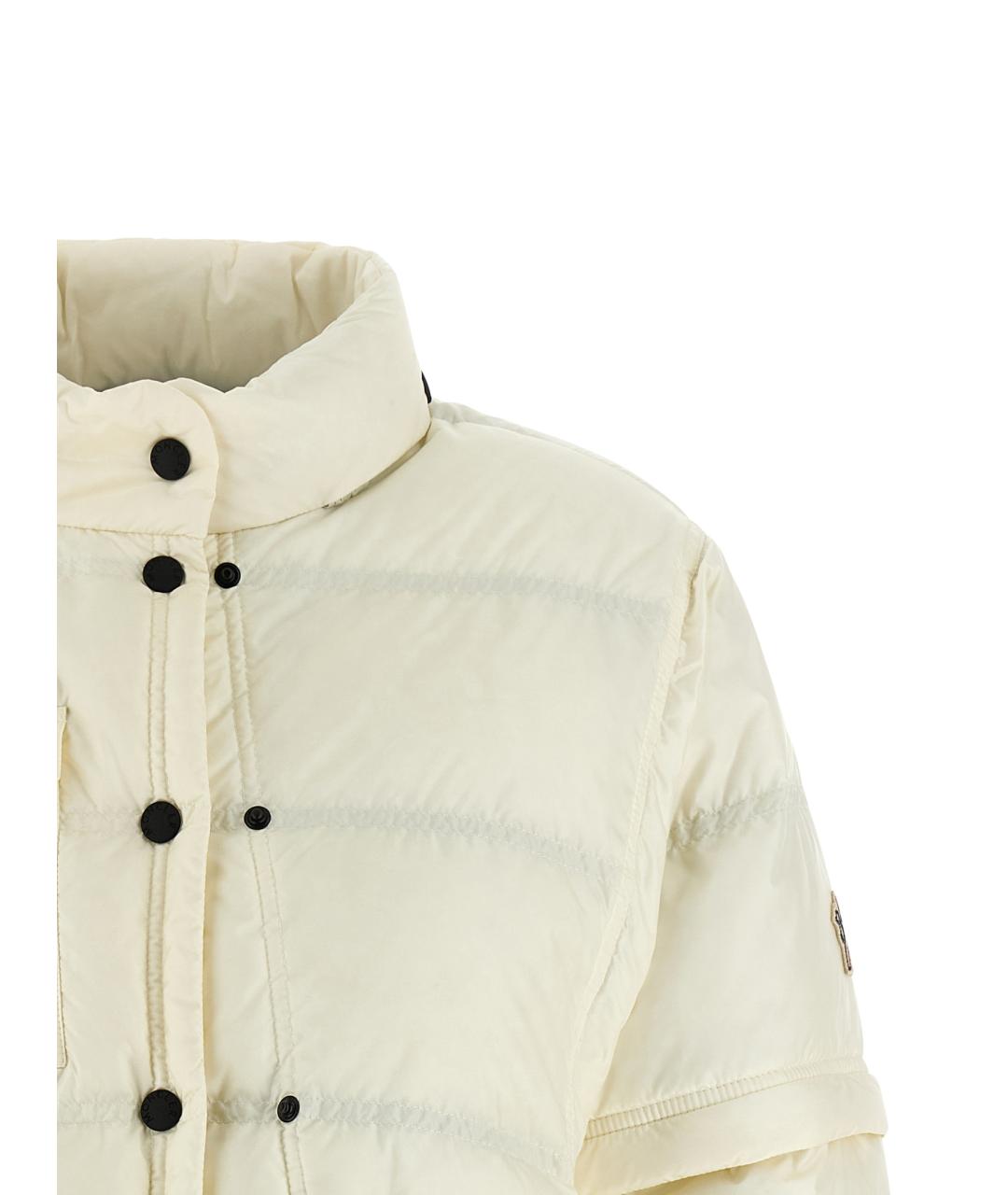 MONCLER GRENOBLE Белый полиамидовый пуховик, фото 4