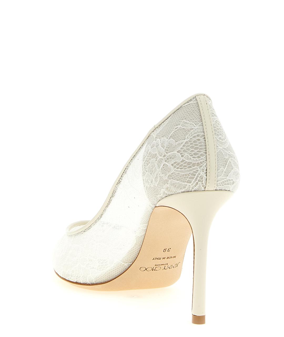 JIMMY CHOO Белые текстильные туфли, фото 3