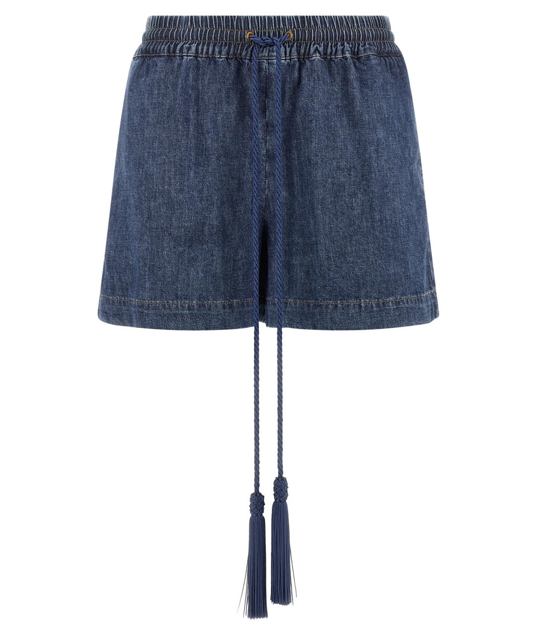 VALENTINO Синие хлопковые шорты, фото 1