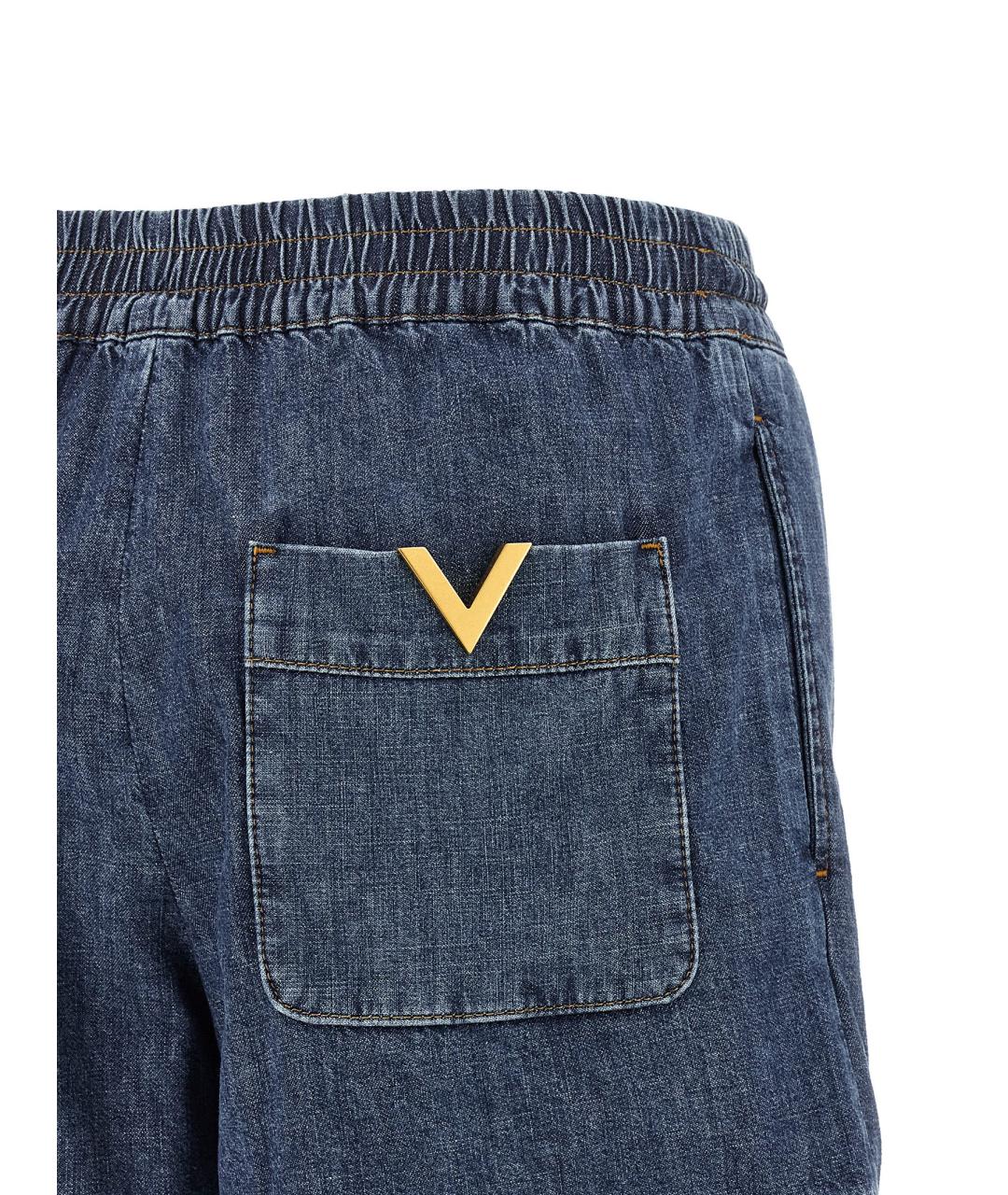 VALENTINO Синие хлопковые шорты, фото 4