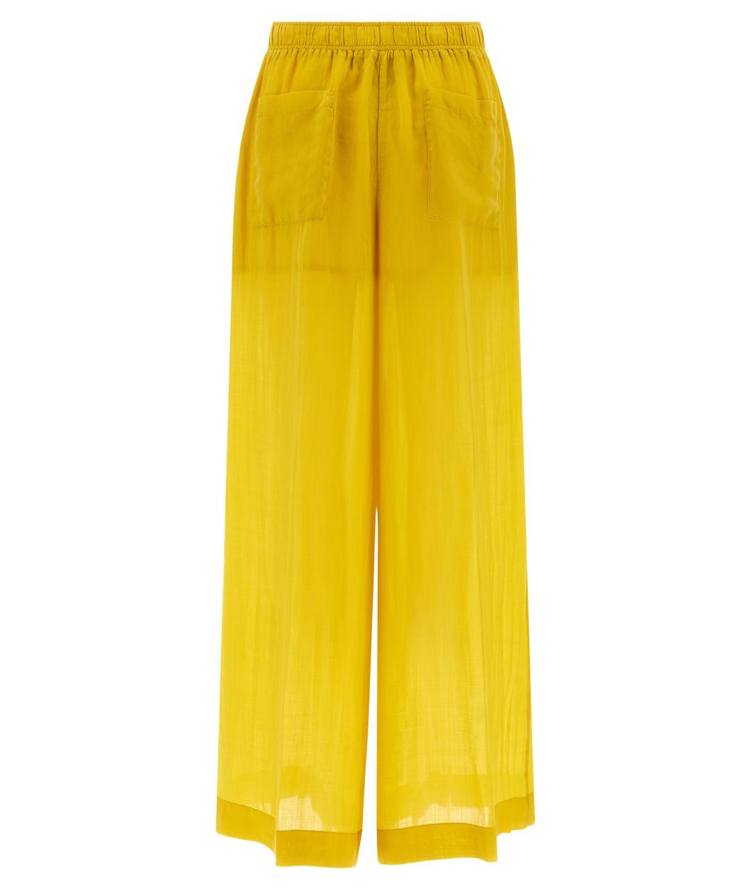 NUDE Желтые льняные прямые брюки, фото 2