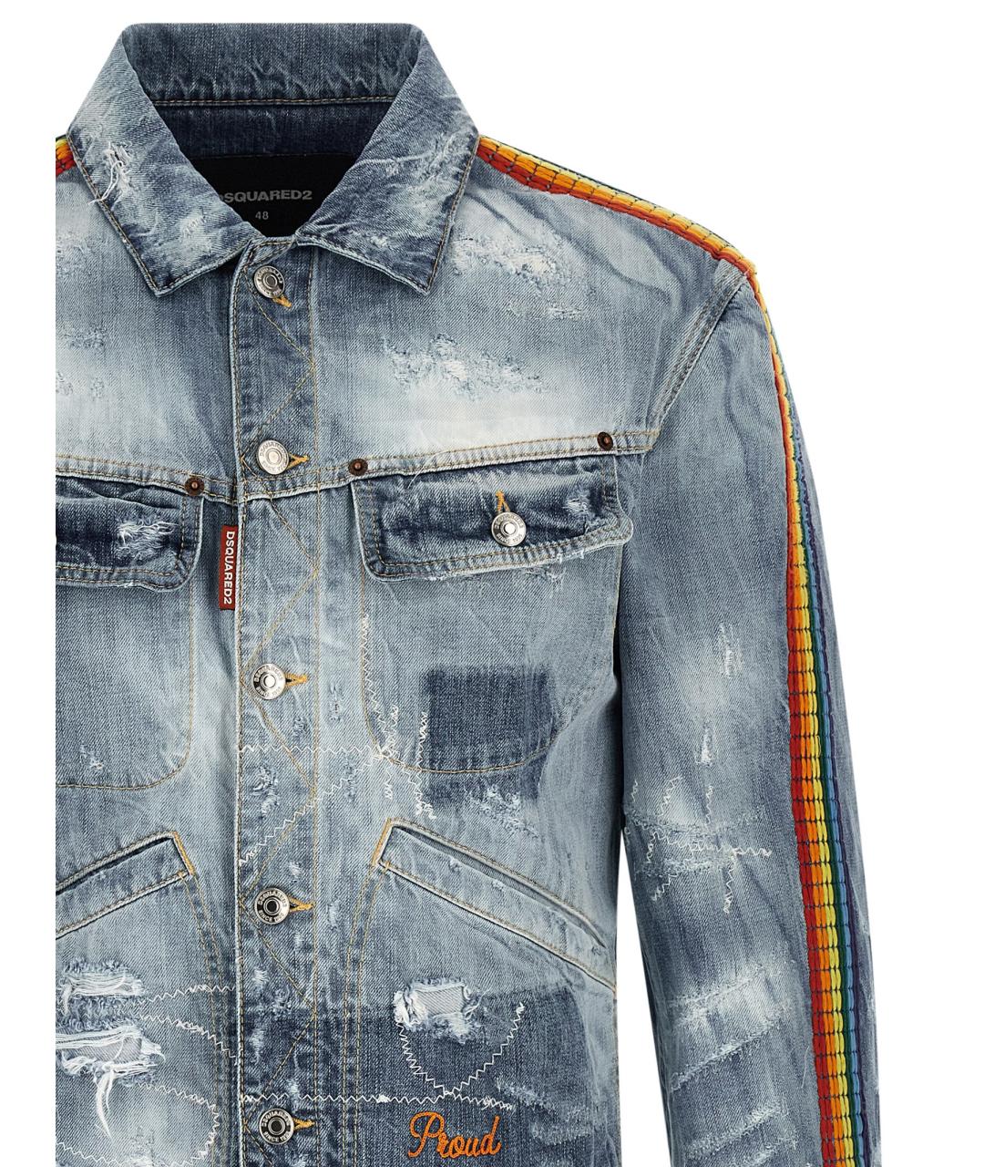 DSQUARED2 Синяя хлопковая куртка, фото 3