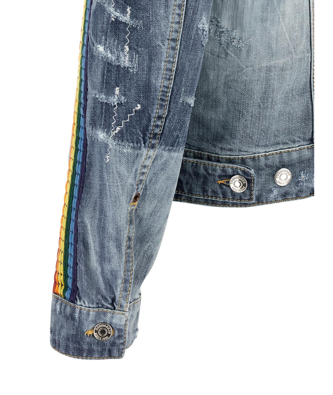 DSQUARED2 Синяя хлопковая куртка, фото 4