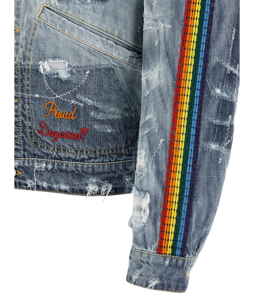 DSQUARED2 Синяя хлопковая куртка, фото 5