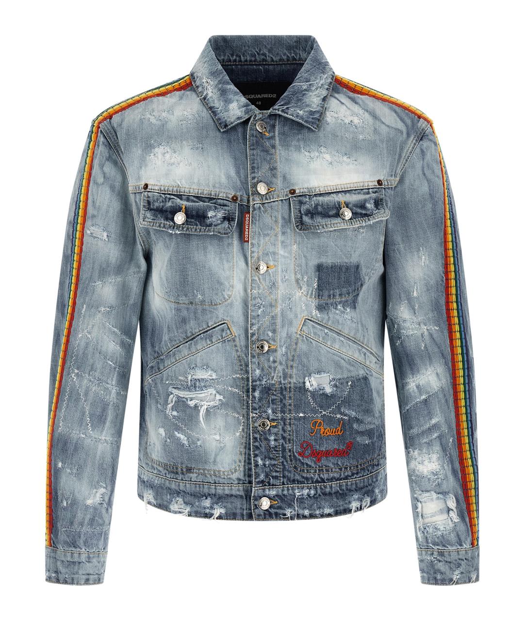 DSQUARED2 Синяя хлопковая куртка, фото 1