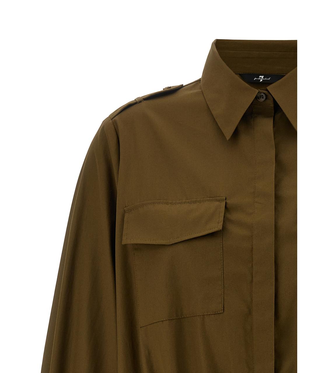 7 FOR ALL MANKIND Коричневое хлопковое платье, фото 3