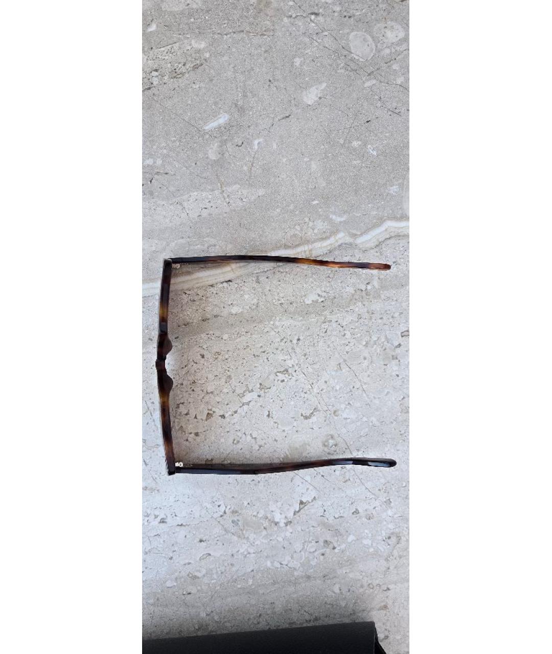 CELINE Коричневые пластиковые солнцезащитные очки, фото 3