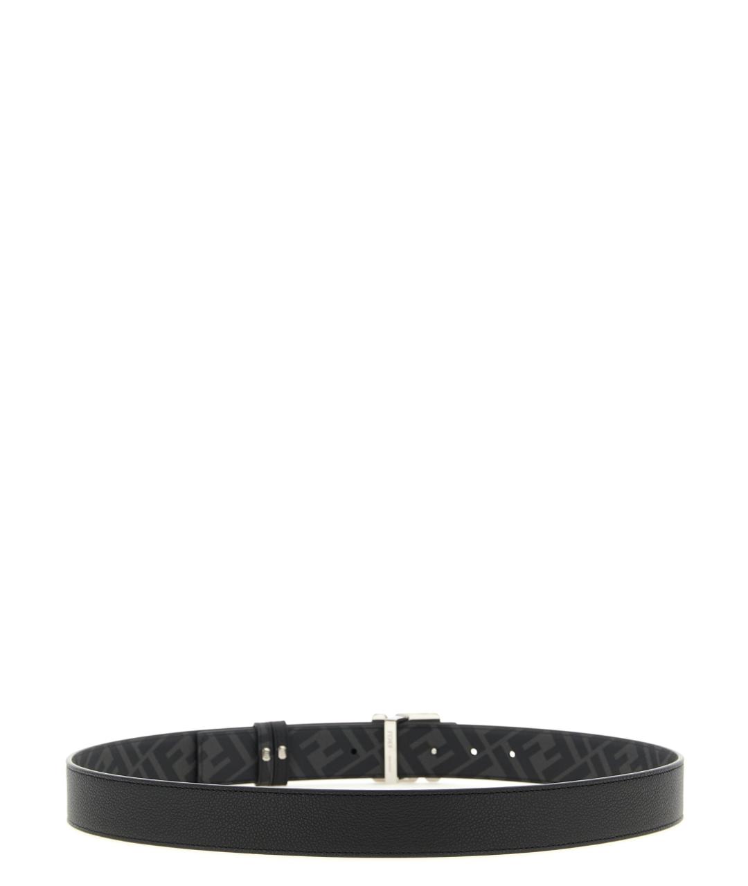FENDI Черный кожаный ремень, фото 3
