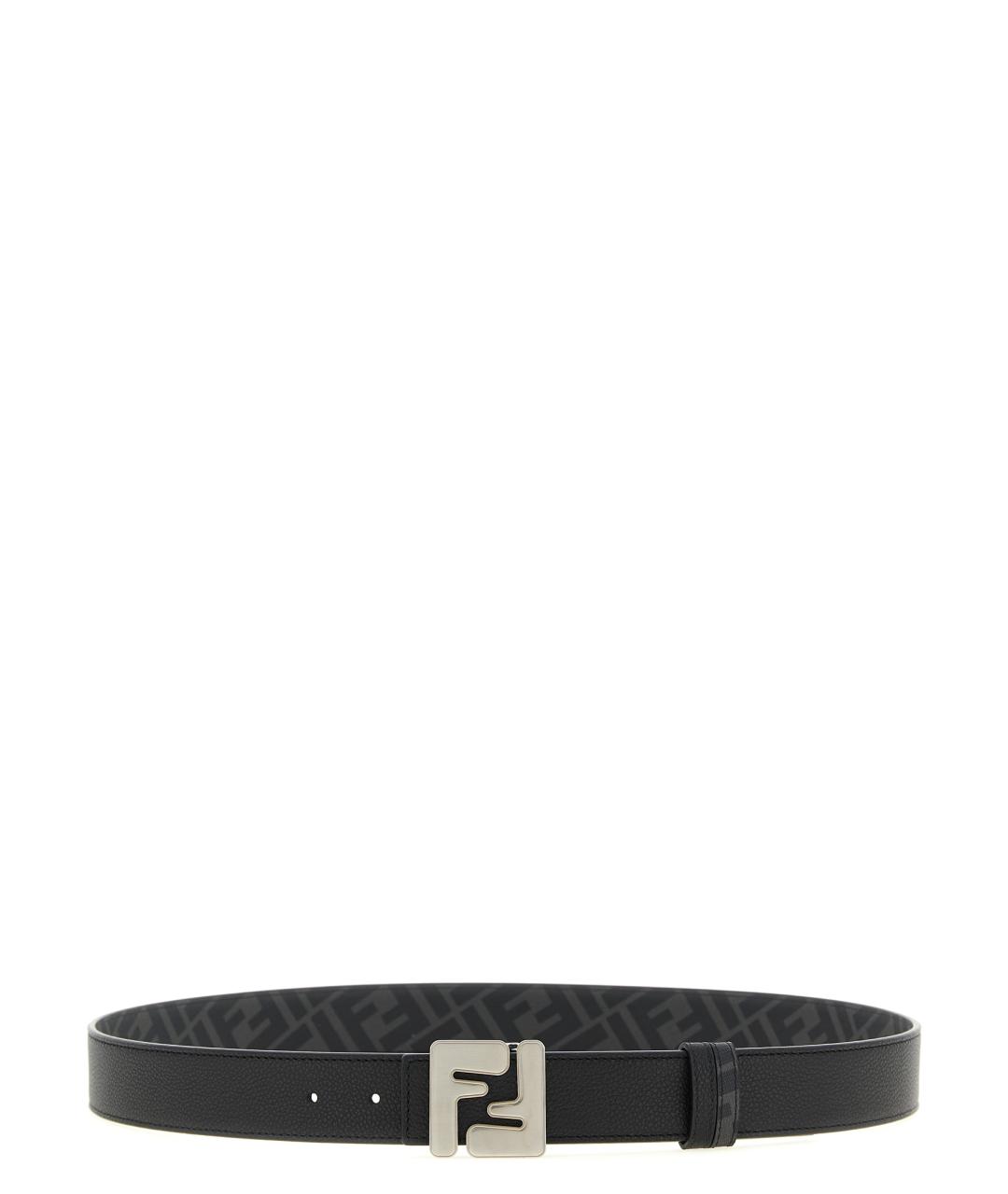 FENDI Черный кожаный ремень, фото 2