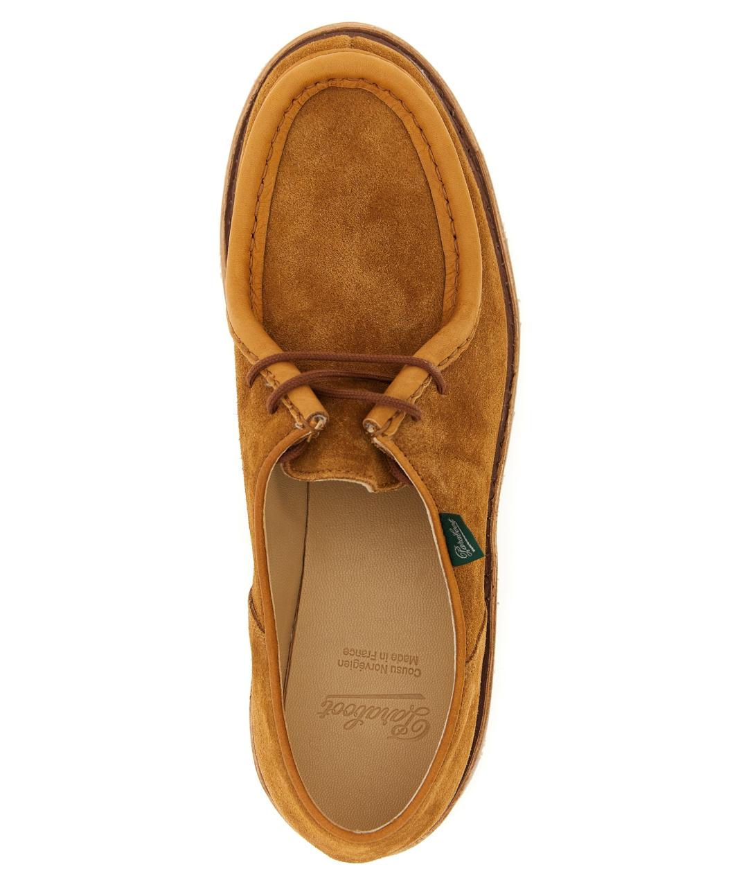 PARABOOT Коричневые замшевые низкие ботинки, фото 4