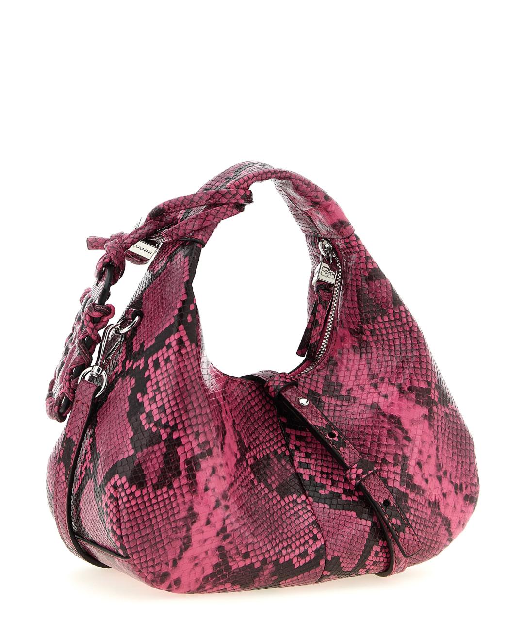 GANNI Фуксия синтетическая сумка с короткими ручками, фото 2