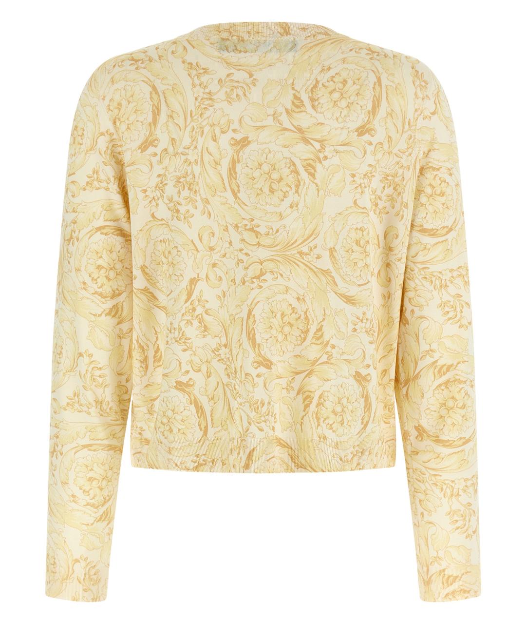 VERSACE Желтый шелковый кардиган, фото 2