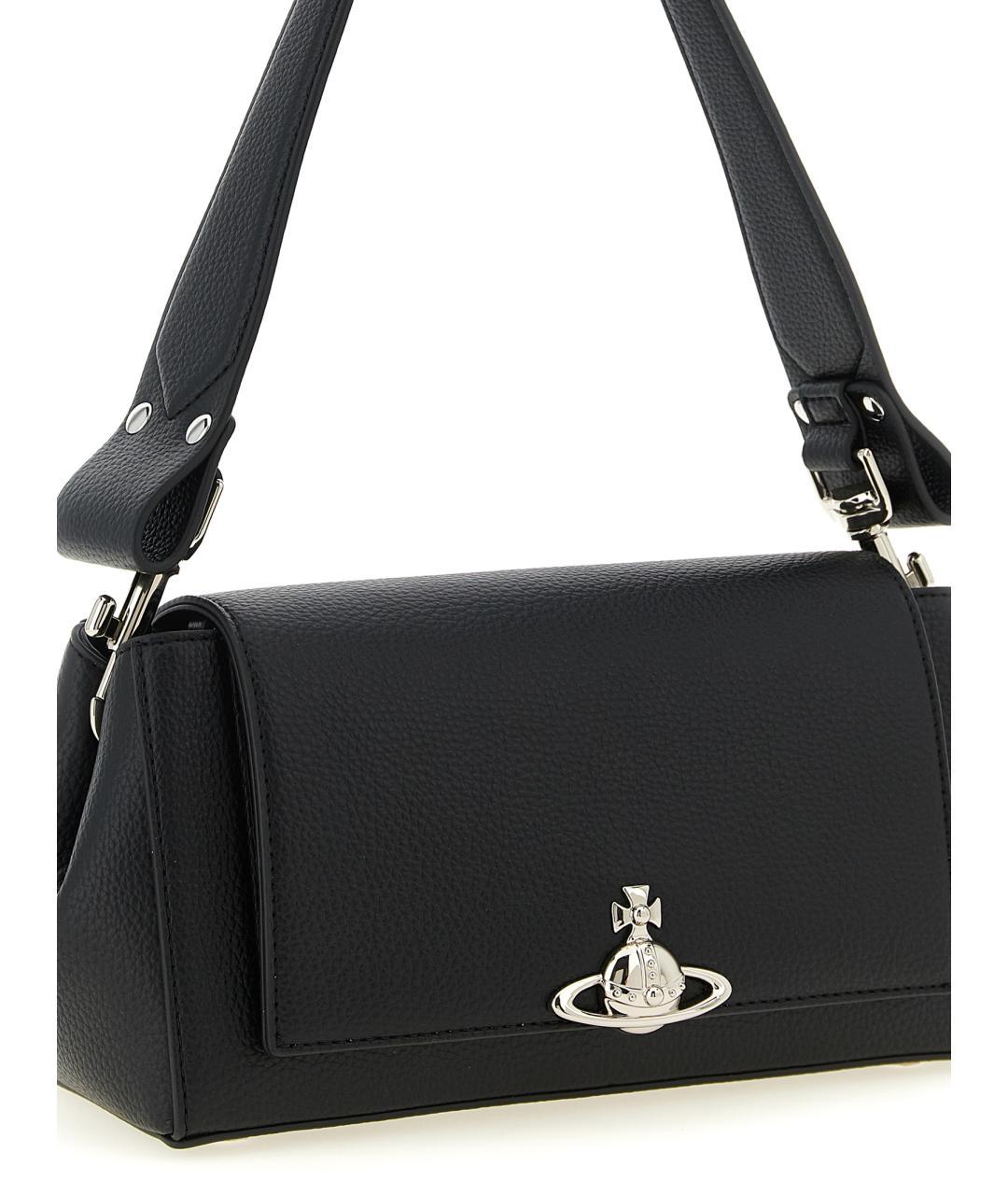 VIVIENNE WESTWOOD Черная сумка через плечо из искусственной кожи, фото 3