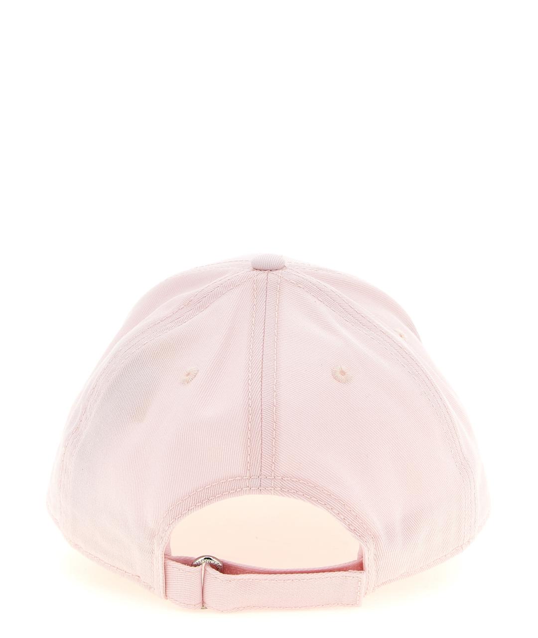 MONCLER Розовая хлопковая кепка, фото 3