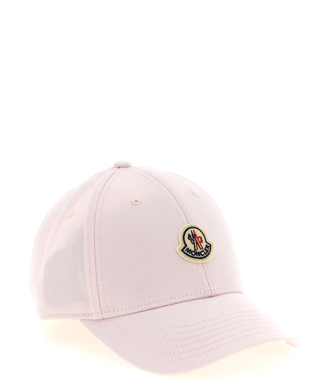 MONCLER Розовая хлопковая кепка, фото 2